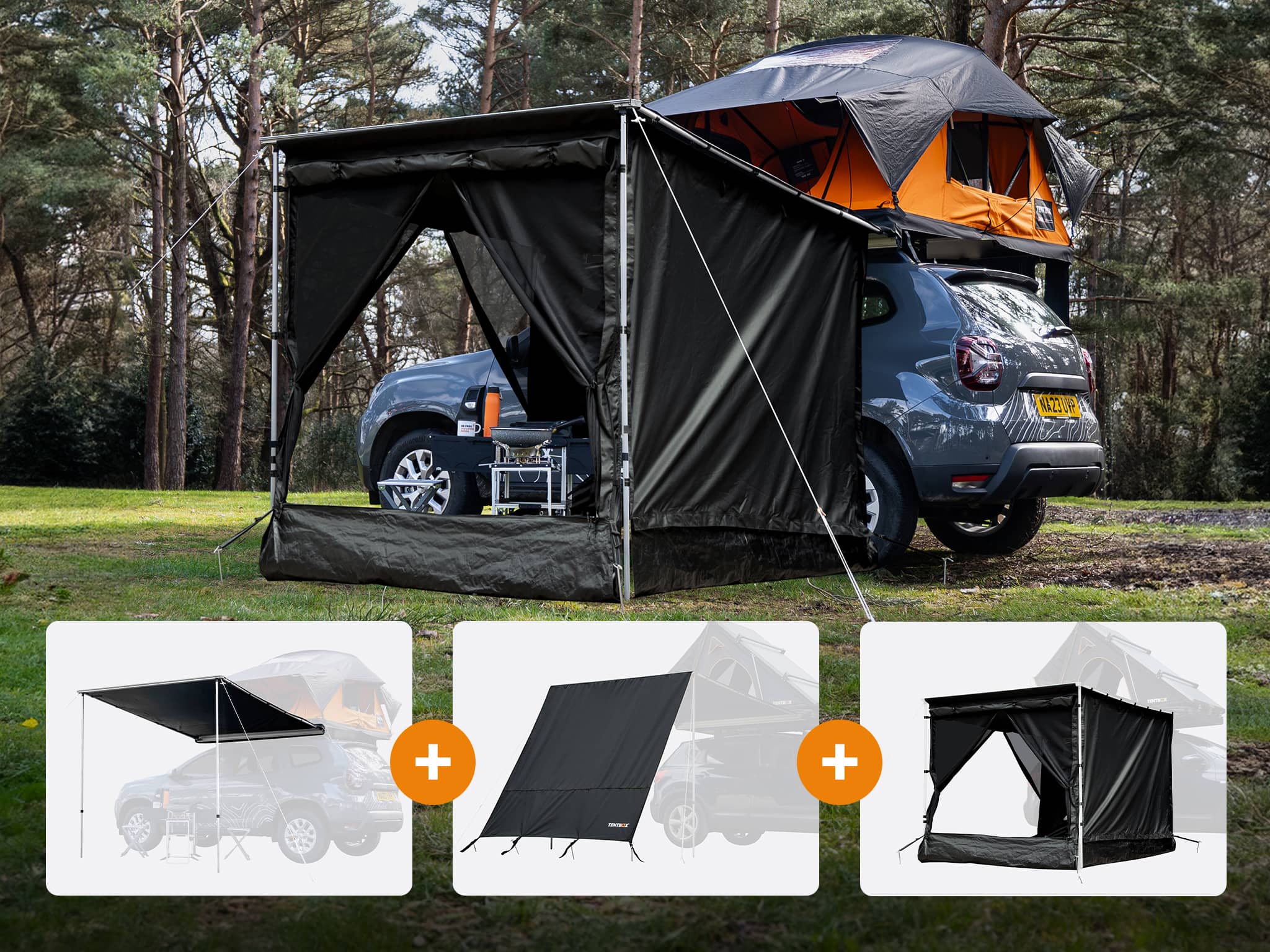 Tamena Universal Side Awning Room Bundle – Spacious & Easy Setup